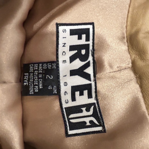 Frye tan leather pants - Picture 2 of 2